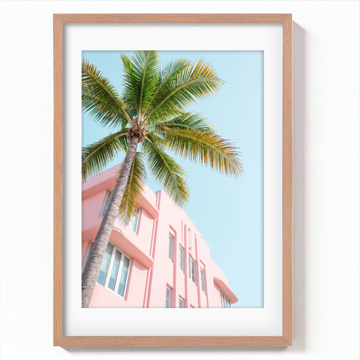 Pink Building With Palms
