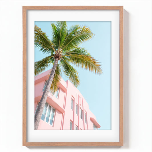 Pink Building With Palms
