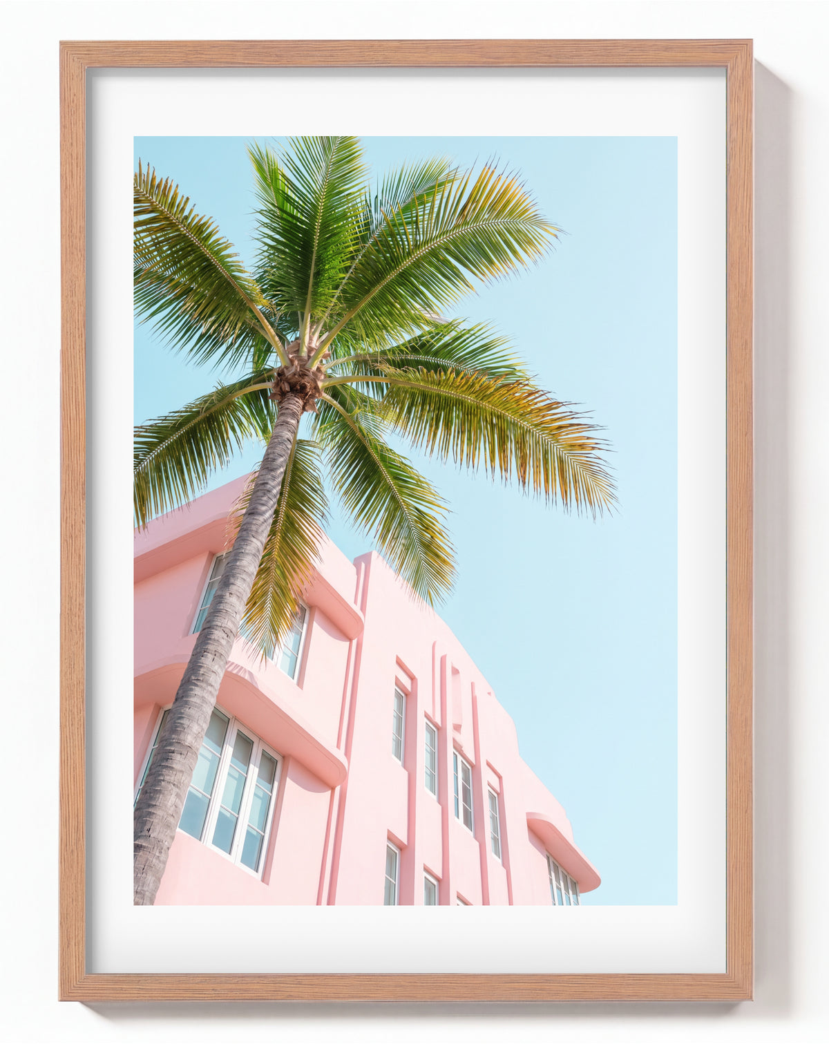 Pink Building With Palms