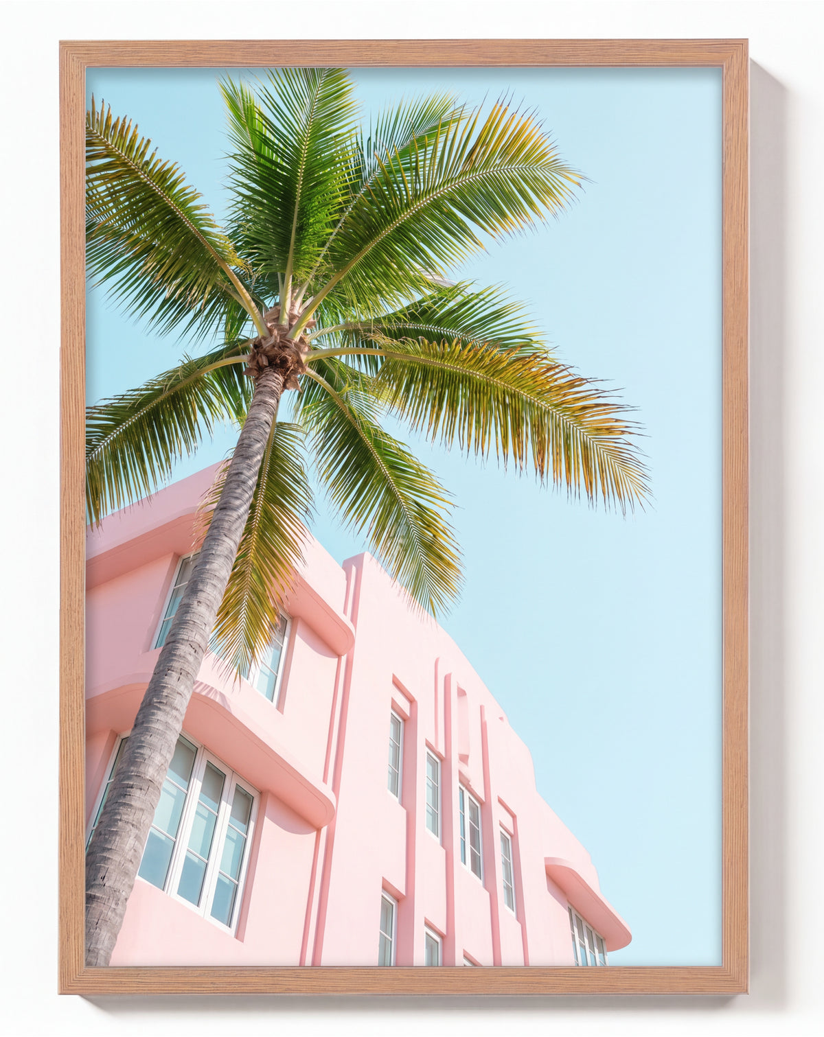 Pink Building With Palms