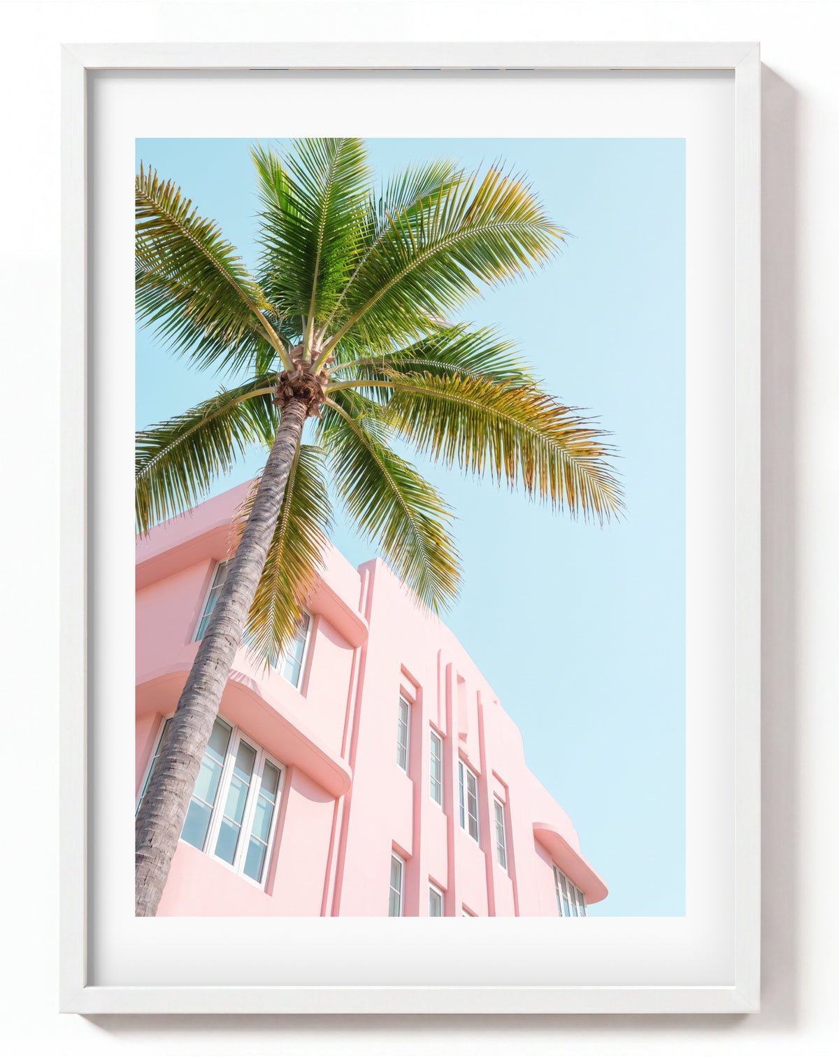 Pink Building With Palms
