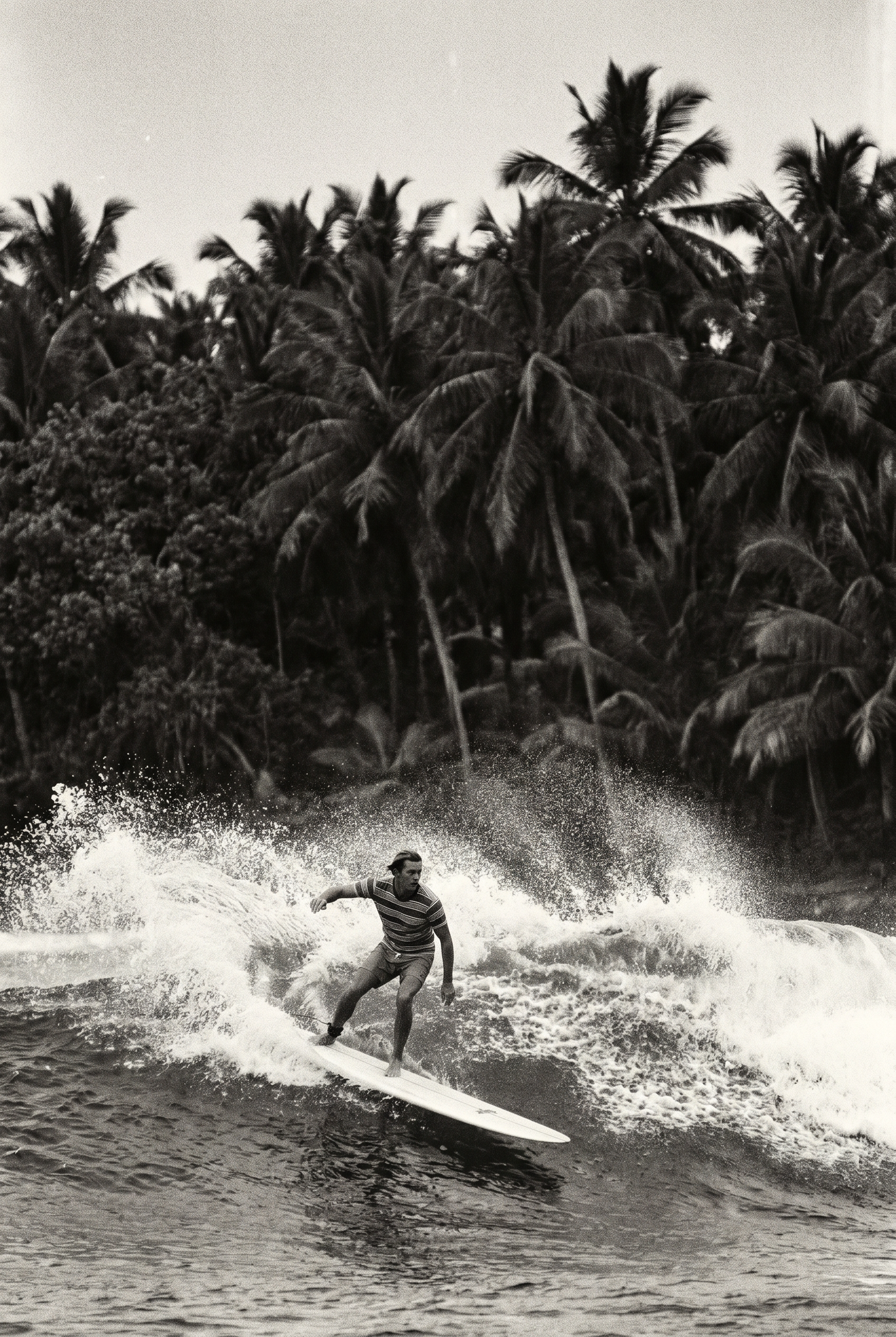 Island Surfer Black & White