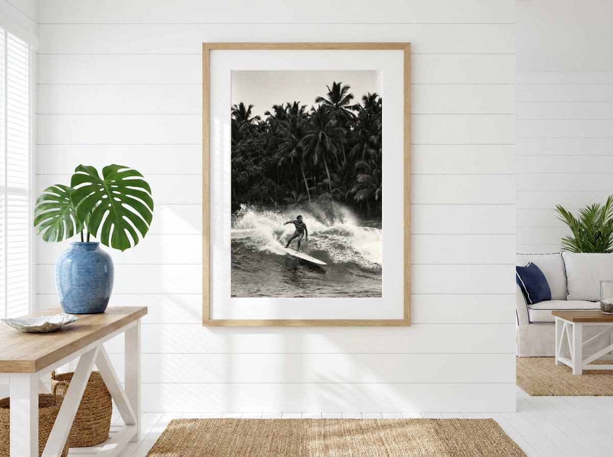 Island Surfer Black & White