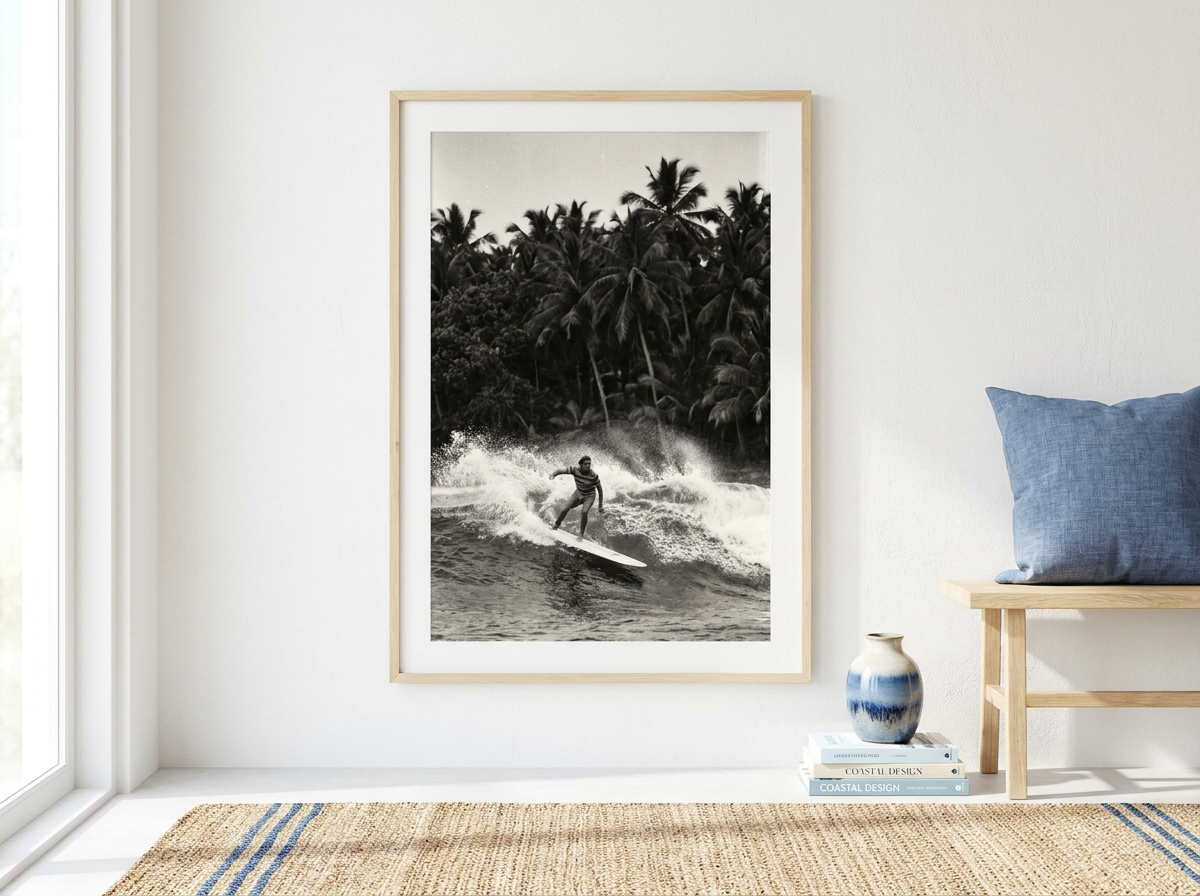 Island Surfer Black & White