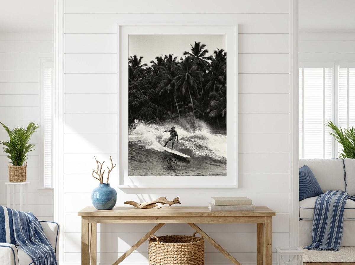 Island Surfer Black & White