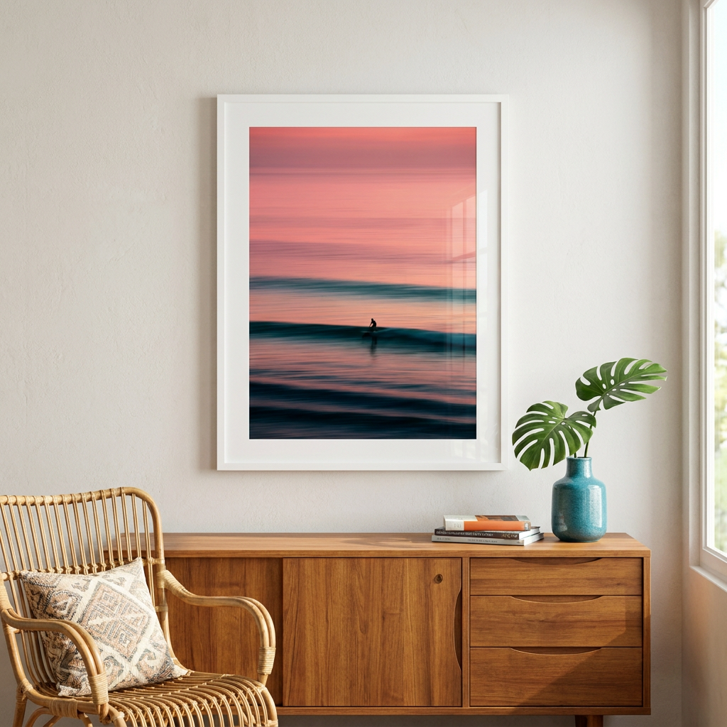 Surfer At Sunset